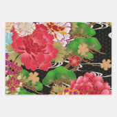 Chiyogami Yuzen Washi Style patroon Inpakpapier Vel (Voorkant 3)