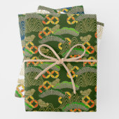 Chiyogami Yuzen Washi Style patroon Inpakpapier Vel (In situ)