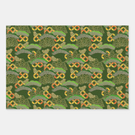 Chiyogami Yuzen Washi Style patroon Inpakpapier Vel