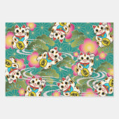 Chiyogami Yuzen Washi Style patroon Inpakpapier Vel (Voorkant 2)