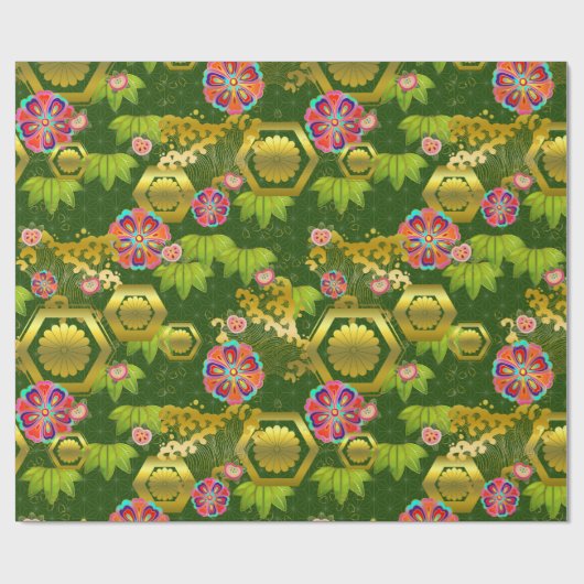 Chiyogami Yuzen Washi Style patroon Verpakkingspap Cadeaupapier (Vlak)