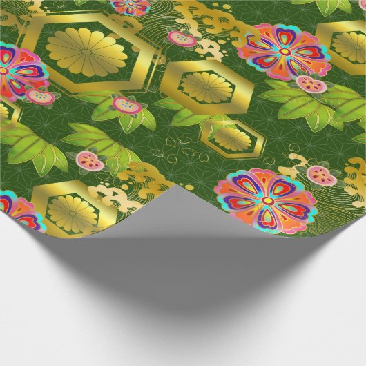 Chiyogami Yuzen Washi Style patroon Verpakkingspap Cadeaupapier (Hoek)