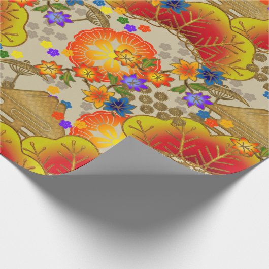 Chiyogami Yuzen Washi Style patroon Verpakkingspap Cadeaupapier (Hoek)