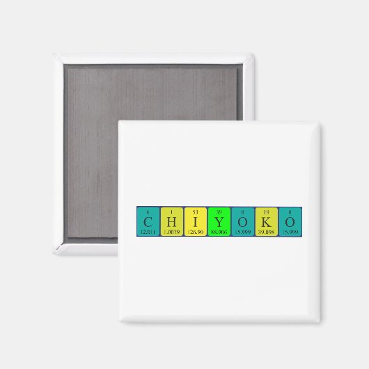 Chiyoko periodiek table name magnet (Voorkant / Achterkant)