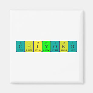 Chiyoko periodiek table name magnet