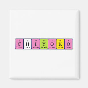Chiyoko periodiek table name magnet