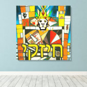 Chizky "My Strength"- KIng Ezekiah Canvas Afdruk (Insitu (Houten vloer))