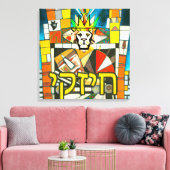 Chizky "My Strength"- KIng Ezekiah Canvas Afdruk (Insitu (Woonkamer))