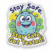 Chlamydia Awareness – Blijf veilig! Leuke sticker (Voorkant)