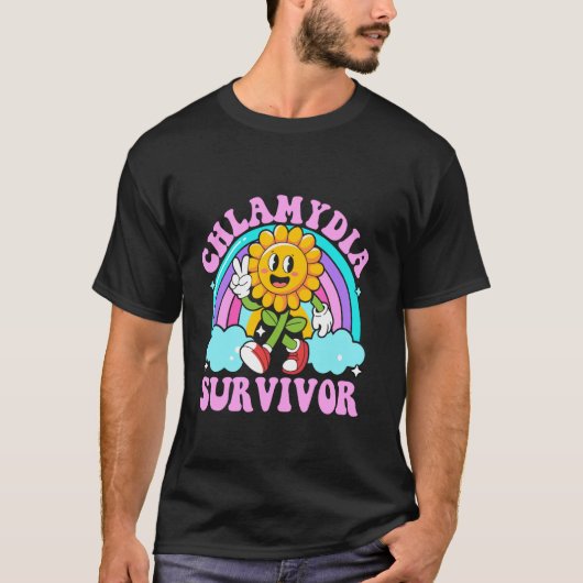 Chlamydia-overlevende Funny Sarcastische Meme Y2K T-shirt (Voorkant)