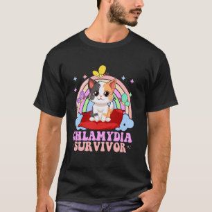 Chlamydia Overlevende Regenboog Kat Bacterie Volwa T-shirt