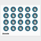 Chlamydia-overlevende Sarcastische Witte Kitten Ronde Sticker (Vel)