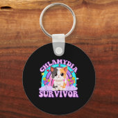 Chlamydia Survivor Cat Meme Grappige shirts voor H Sleutelhanger (Voorkant)
