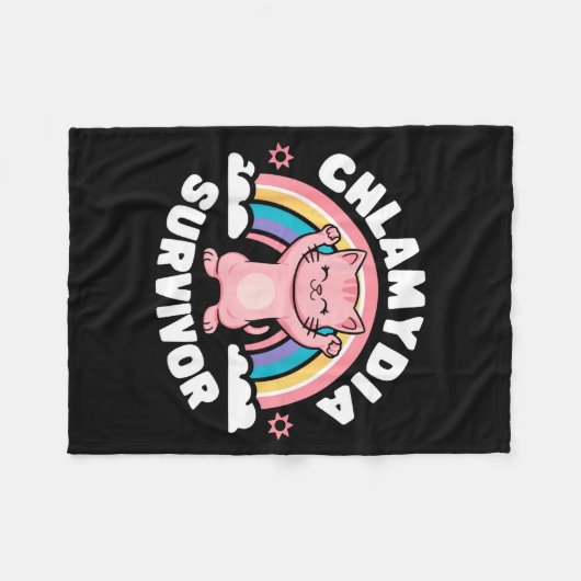 Chlamydia Survivor  Fleece Deken (Voorkant (Horizontaal))