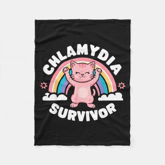 Chlamydia Survivor  Fleece Deken (Voorkant)