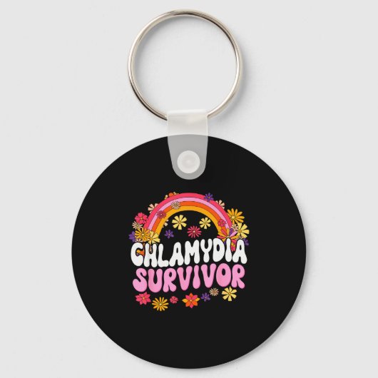 Chlamydia Survivor Funny Graphic Sleutelhanger (Voorkant)