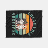 Chlamydia Survivor Retro Sarcastisch Ironisch Y2k  Fleece Deken (Voorkant (Horizontaal))