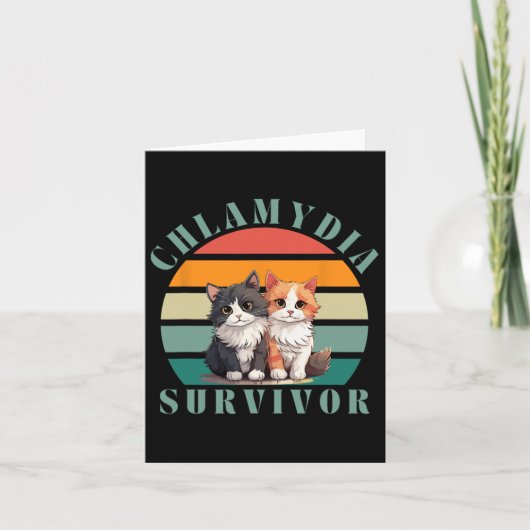 Chlamydia Survivor Retro Sarcastisch Ironisch Y2k Kaart (Voorkant)