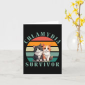 Chlamydia Survivor Retro Sarcastisch Ironisch Y2k Kaart (Gele Bloem)