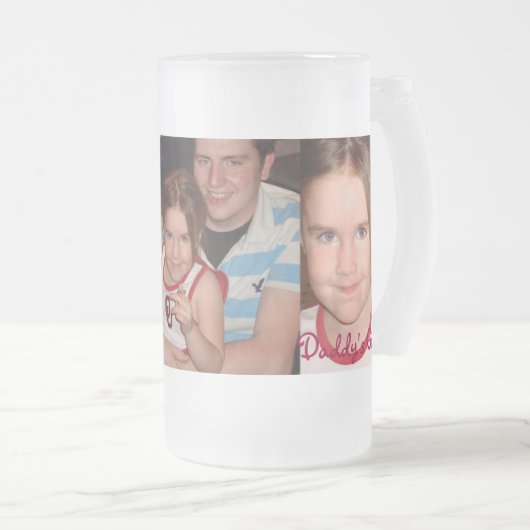 Chloe Angel - Gepersonaliseerd Matglas Bierpul (Voorkant rechts)