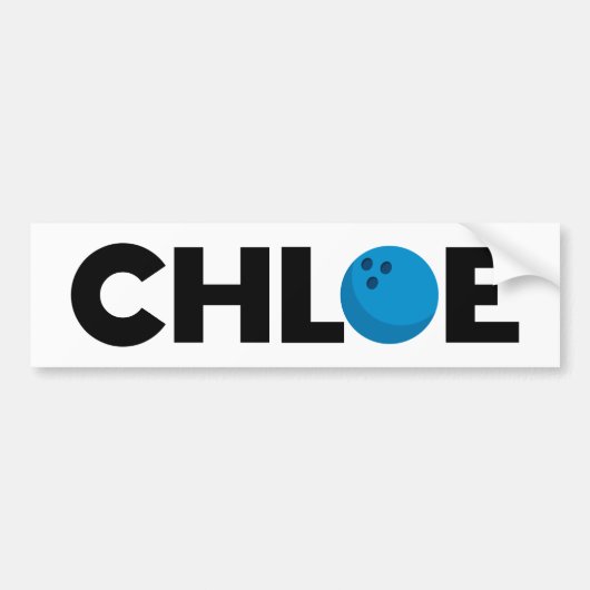 Chloe bowling bumper sticker (Voorkant)