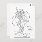 Chloe Cavegirl Briefkaart (Voorkant / Achterkant)