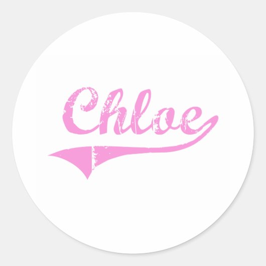 Chloe Classic Stijlnaam Ronde Sticker (Voorkant)