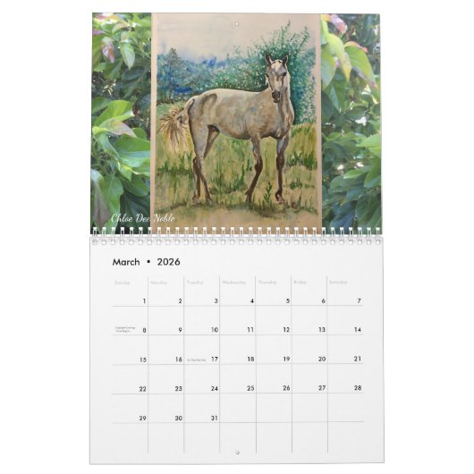 Chloe Dee Noble schilderijen ~ 2026 Kalender (Mar 2026)