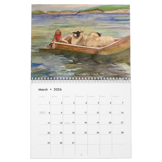 Chloe Dee Noble schildert IERLAND met Kalender 202 (Mar 2026)