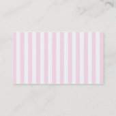 Chloe Delightful roze Stripes Calling Cards Contactkaartje (Achterkant)