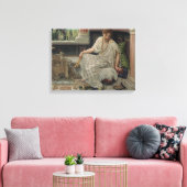 Chloe (door Edward Poynter) Canvas Afdruk (Insitu (Woonkamer))