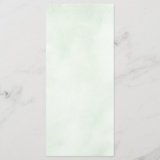 Chloe eenvoudige elegante eucalyptus groen bruilof menu (Achterkant)