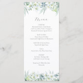 Chloe eenvoudige elegante eucalyptus groen bruilof menu (Voorkant)