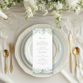 Chloe eenvoudige elegante eucalyptus groen bruilof menu