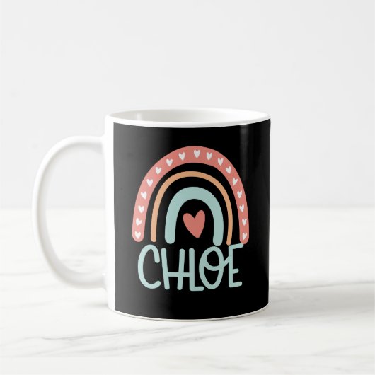 Chloe gepersonaliseerde naam cadeau koffiemok (Links)