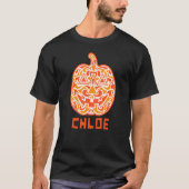 Chloe Halloween Sugar Skull Design T-shirt (Voorkant)