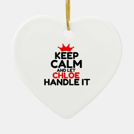 CHLOE HANDLE IT KERAMISCH ORNAMENT (Voorkant)