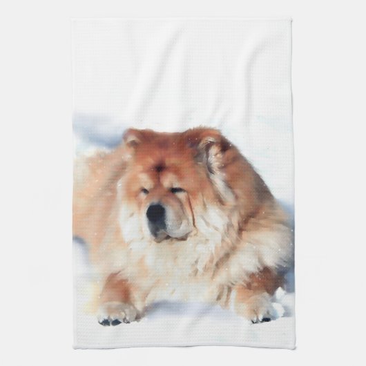 CHLOE heARTdog chow keukenhanddoek (Verticaal)