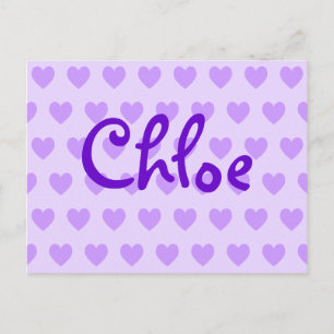 Chloe in Paars Briefkaart