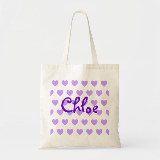 Chloe in Paars Tote Bag (Voorkant)