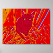 Chloe in Red Flame Paint Poster (Voorkant)