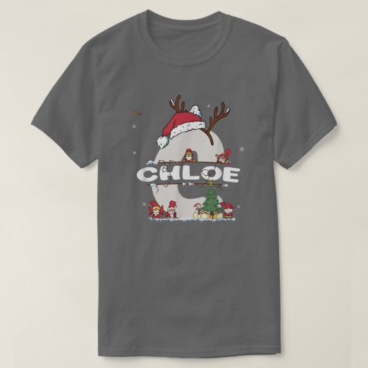 Chloe Kerstmis Shirt met Chloe Name voor grappige (Design voorkant)