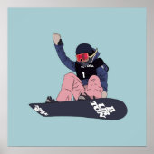Chloe Kim Snowboarder Poster (Voorkant)