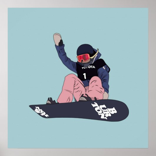 Chloe Kim Snowboarder Poster (Voorkant)