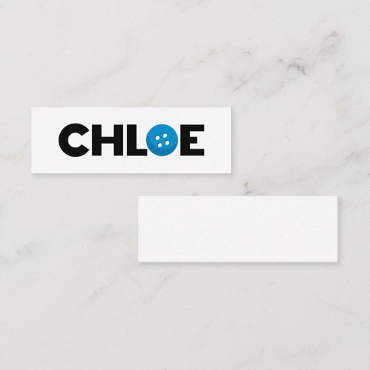 Chloe-knop Mini Visitekaartje (Voorkant / Achterkant)