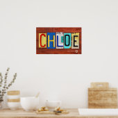 CHLOE Licentie Bord Lettering Name Sign Poster (Keuken)