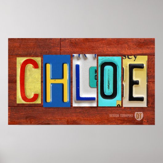 CHLOE Licentie Bord Lettering Name Sign Poster (Voorkant)