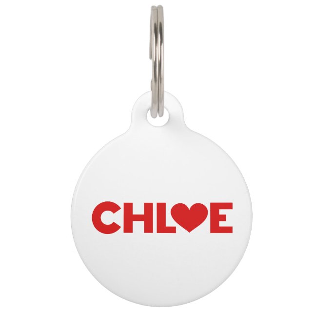 Chloe Love Huisdierpenning (Voorkant)
