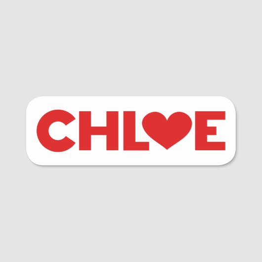 Chloe Love Naamplaatje (Voorkant)