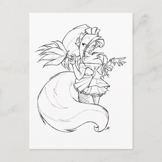 Chloe Maid Briefkaart (Voorkant)